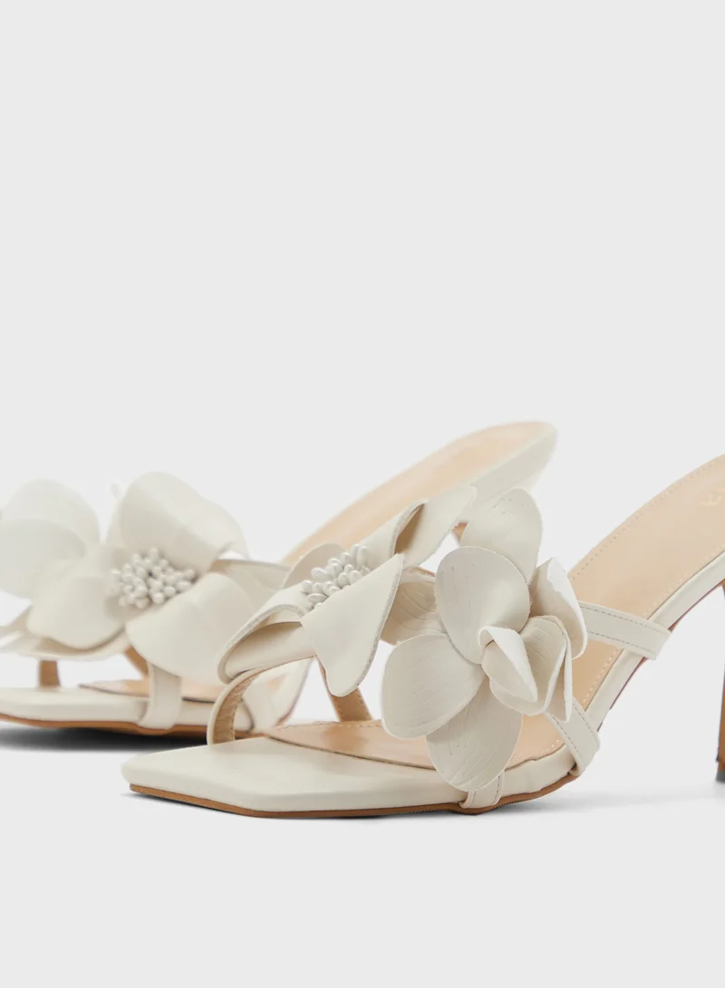ELLA Oversized Floral Heel Sandal