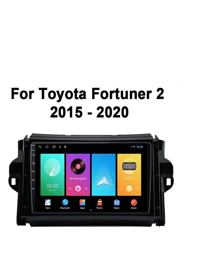 MNT - Toyota Fortuner 2015-2020 car screen from the car's infotainment system. It runs on Android and supports features such as Apple CarPlay and Android Auto, allowing you to easily connect your smartphone. It also provides a high display resolution of up to 1080 pixels, making it excellent for displaying information and maps clearly. - Image 1