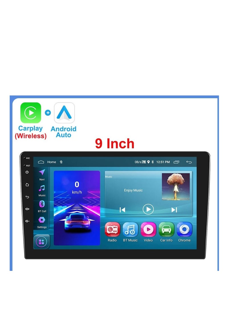 MNT - Toyota Fortuner 2015-2020 car screen from the car's infotainment system. It runs on Android and supports features such as Apple CarPlay and Android Auto, allowing you to easily connect your smartphone. It also provides a high display resolution of up to 1080 pixels, making it excellent for displaying information and maps clearly. - Image 1