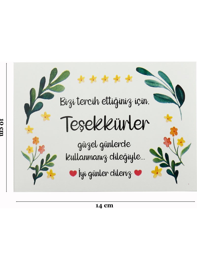 Repro Design 10 X 14 Cm Special Printed Thank You Card 10 Pieces  - Image 3