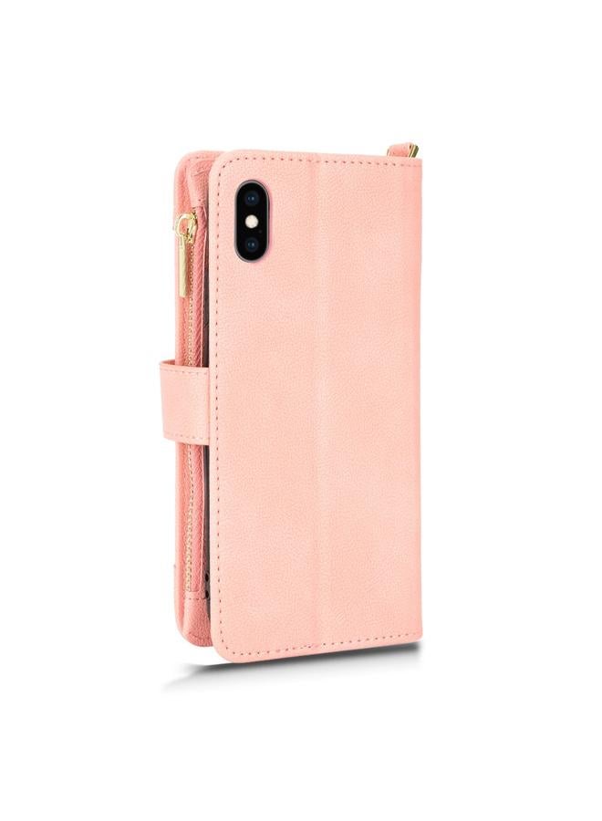 erorex Case For iPhone XS Max Litchi Texture Zipper Leather Phone Case - Image 3