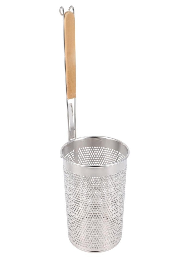 SHOWERORO Stainless Steel Fine Mesh Noodle Strainer Basket with Handle 13.4 Inch Pasta Cooking Colander for Boiling Rinsing and Serving Noodles - Image 1