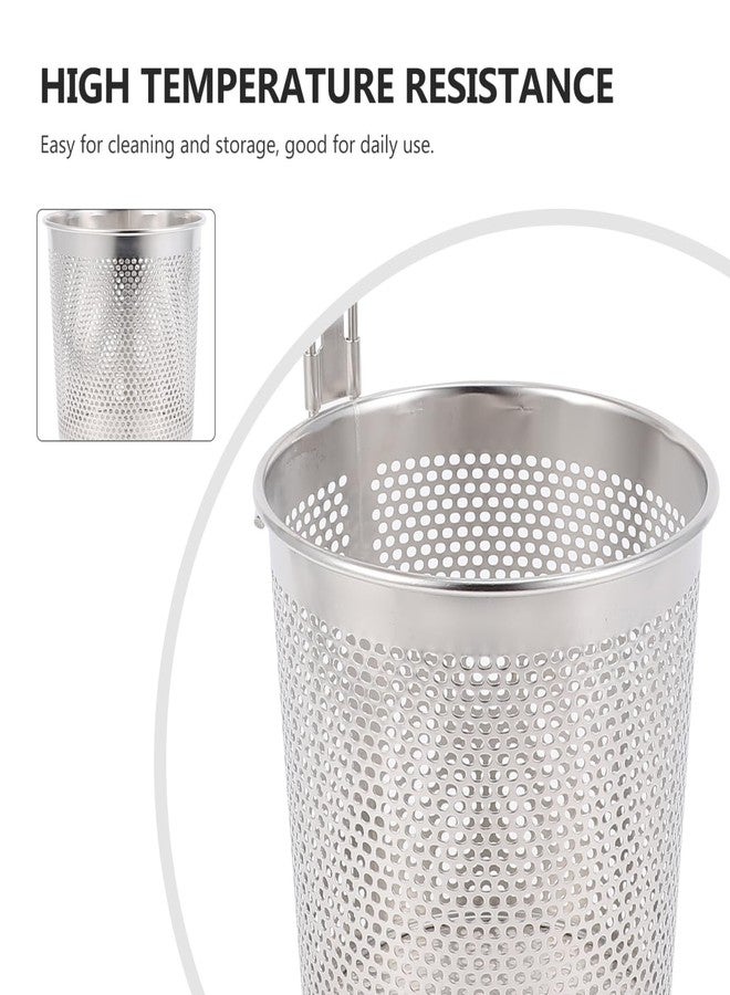 SHOWERORO Stainless Steel Fine Mesh Noodle Strainer Basket with Handle 13.4 Inch Pasta Cooking Colander for Boiling Rinsing and Serving Noodles - Image 3