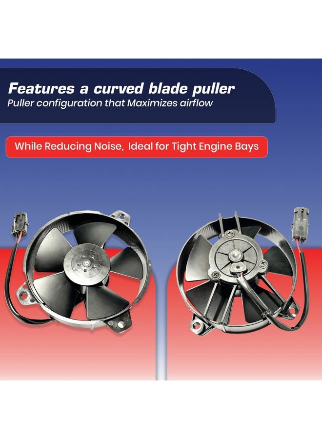 SPAL 30103059 5.2" Puller Fan 12 Volt High Performance Straight Blade 342 cfm VA31-A101/46A w Weatherpack Sealed Connector - Image 5