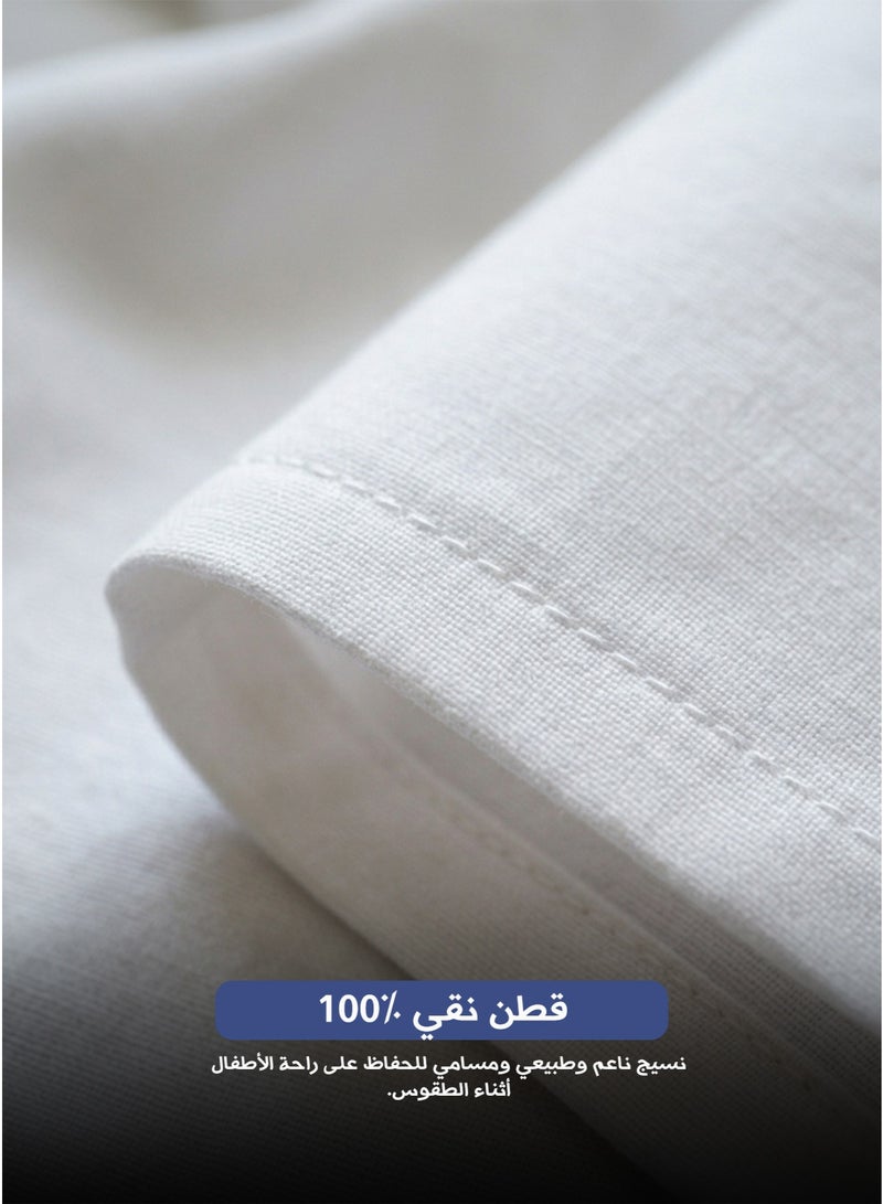 EBREEZZ Kids 100% Cotton Hajj & Umra Ihram Set (2 Pieces) – 75×150 cm - Image 3