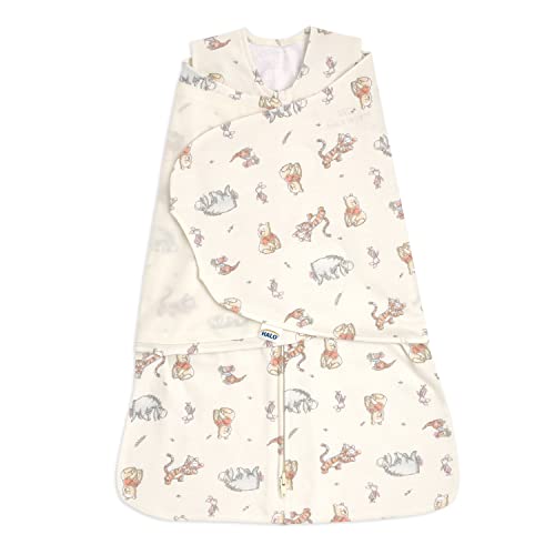 HALO Disney Baby 100 Cotton Sleepsack Swaddle 3Way Adjustable Wearable Blanket TOG 15 Winnie Frolic Small 36 Months - Image 1