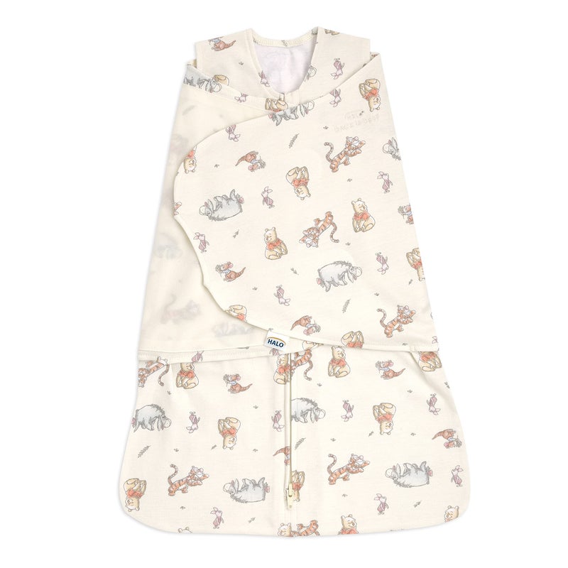 HALO Disney Baby 100 Cotton Sleepsack Swaddle 3Way Adjustable Wearable Blanket TOG 15 Winnie Frolic Small 36 Months - Image 2