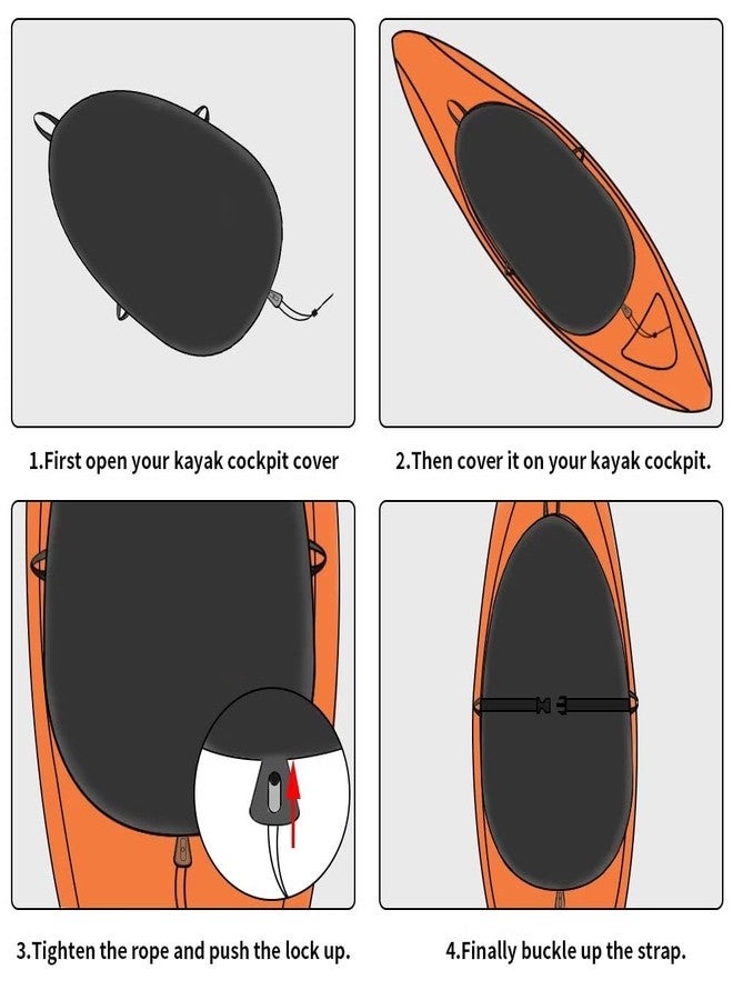 Chuanke Kayak Cockpit Cover UV60+ 420D Oxford Adjustable Canoe Dust-Proof and Waterproof Seat Cover - Image 4