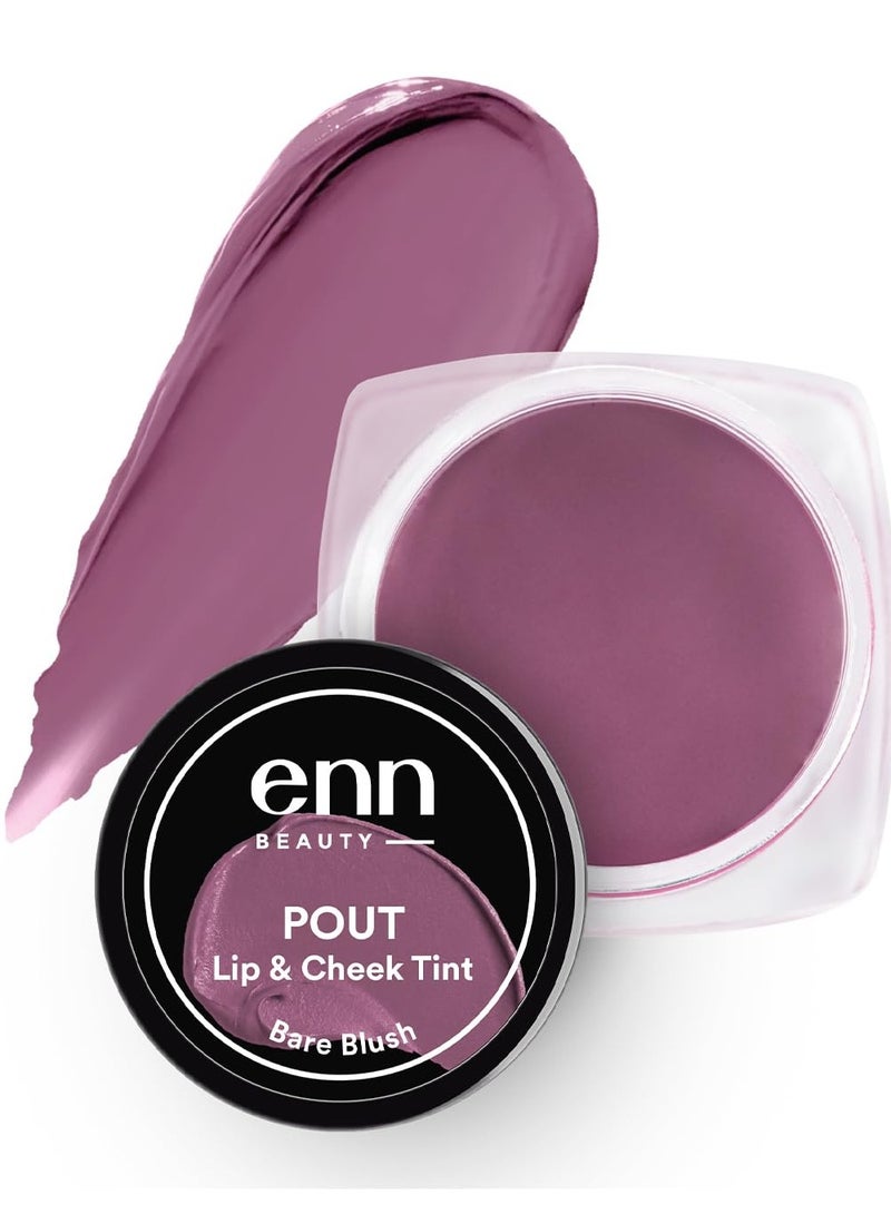 Enn Beauty Pout Lip  Cheek and Eyeshadow Tint with SPF 10 withThe Goodness of Jojoba and Avocado Oil Natural Blush for Women  Long Lasting Sls and Paraben Free   Bare Blush  5gm - Image 1