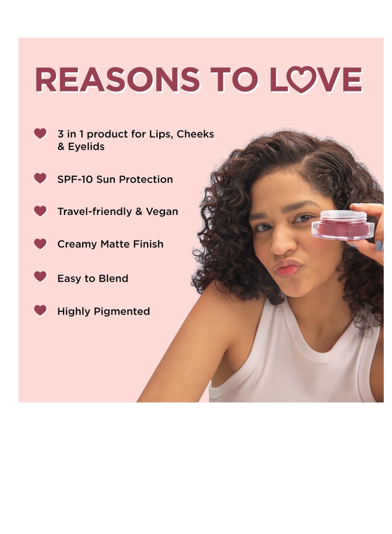 Enn Beauty Pout Lip  Cheek and Eyeshadow Tint with SPF 10 withThe Goodness of Jojoba and Avocado Oil Natural Blush for Women  Long Lasting Sls and Paraben Free   Bare Blush  5gm - Image 2