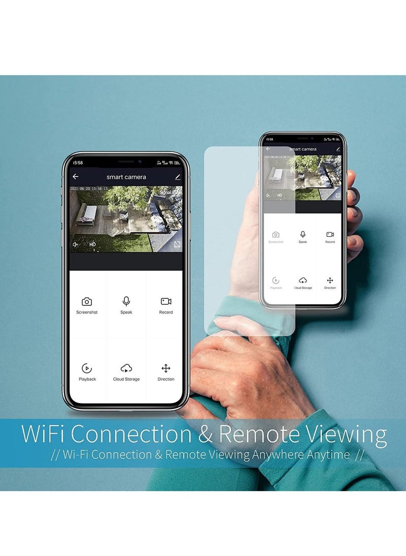 1080P Wireless Wifi Pan Tilt Light Bulb Security Camera 360 Degrees 3.0MP Cam Home Surveillance CCTV IP Camera With Night Vision Two Way Audio Smart Motion Detection - Image 3