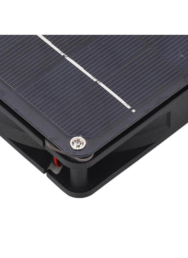 Thoraya Solar Panel Powered Fan Kit 20W Monocrystalline Solar Panel Exhaust Fan Kit for Outdoor Travel Greenhouse Black  - Image 2