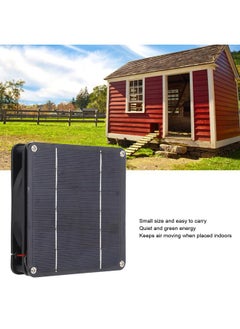 Thoraya Solar Panel Powered Fan Kit 20W Monocrystalline Solar Panel Exhaust Fan Kit for Outdoor Travel Greenhouse Black  - Image 4