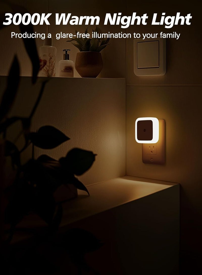 AIMARS ضوء ليلي موصل، مصباح ليلي من الغسق إلى الفجر، ضوء LED ليلي لغرفة الأطفال، الحمام، الممر دافئ - Image 4