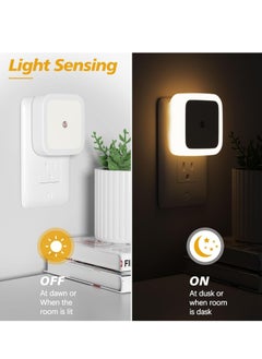 AIMARS Nightlight Plug in Night Light, Dusk to Dawn Night Lamp Led Night Light for Kids Bedroom, Bathroom, Hallway Warm  - Image 3
