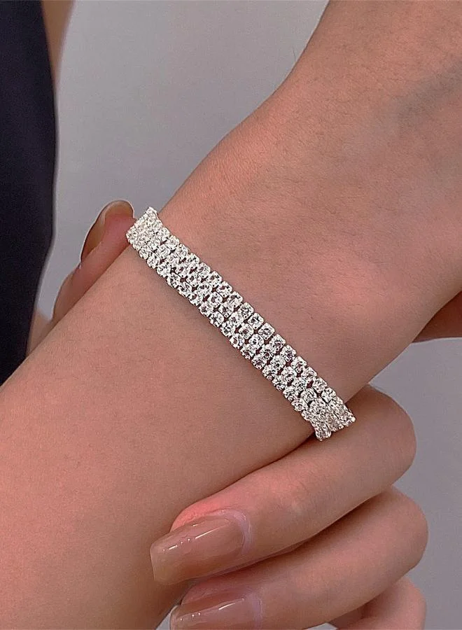 تايك تو Sparkling Silver Bracelet
