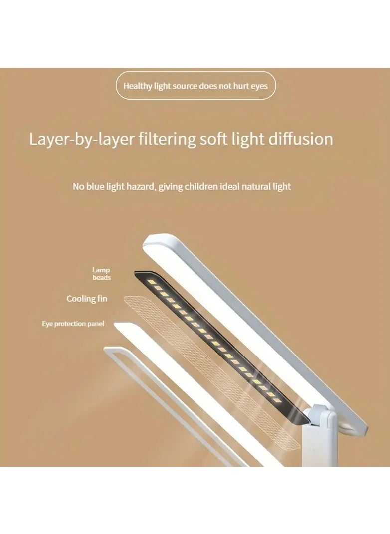 Generic Desk Lamp, Portable LED Table Lamp with USB Charging Port, Folding Eye-Caring Desk Lamp 3 Color Modes Stepless Dimming, Multifunction Table Touch Control Desk Lamps  - Image 2