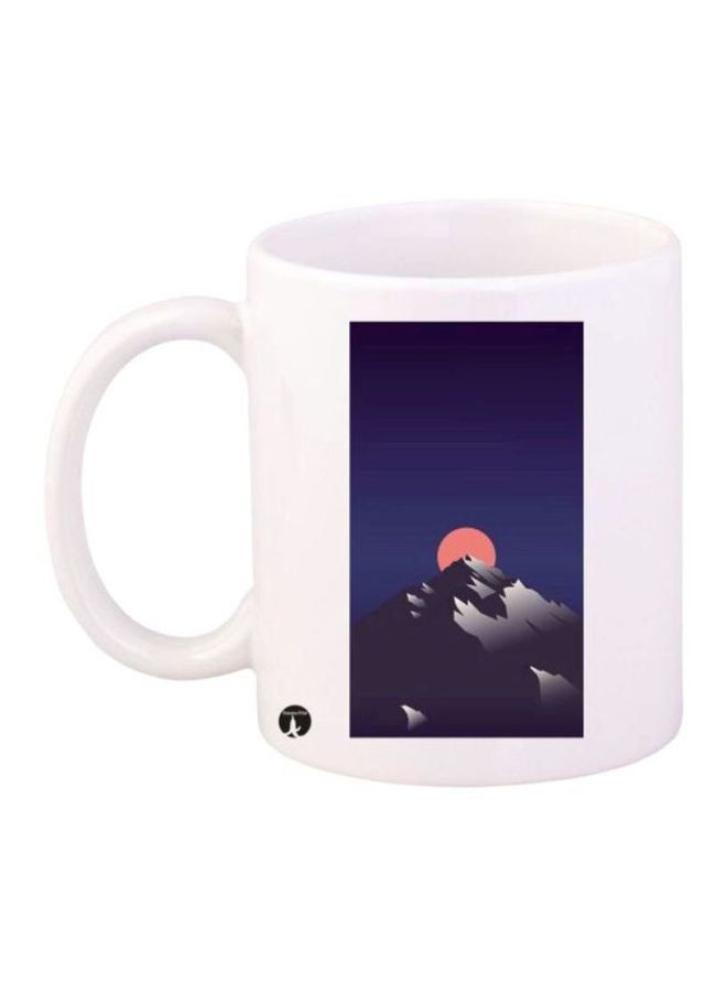 RKN Mountain Printed Coffee Mug White/Blue/Orange - Image 2