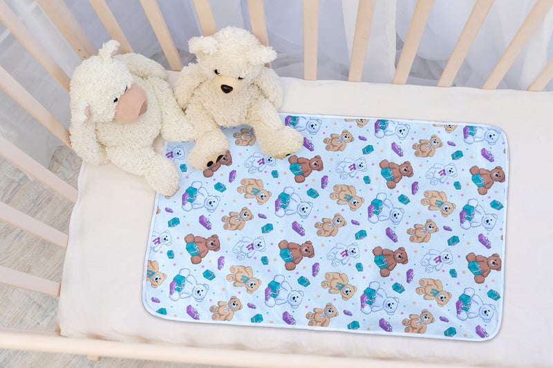 AAZEEM أوراق بوليستر جديدة للمواليد | واقي سرير للأطفال | حصائر جافة للأطفال مقاومة للماء ومنتجات جديدة للمواليد | عبوة من 1 | أبيض - Image 2