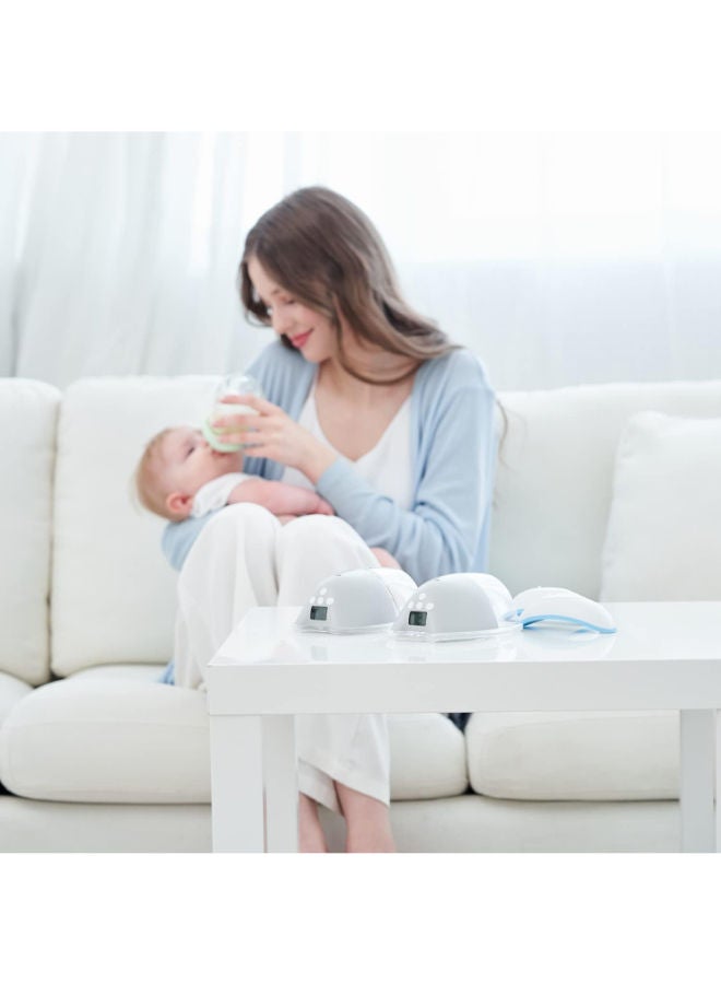 Bellababy Hands-Free Breast Pump Wearable with Storage Box, LED Display Electric Breast Pump 4 Modes & 9 Levels Suction, Wireless Portable Breast Pump, 1 Pack. (24mm Flange, 21/19/17mm inserts) - Image 5