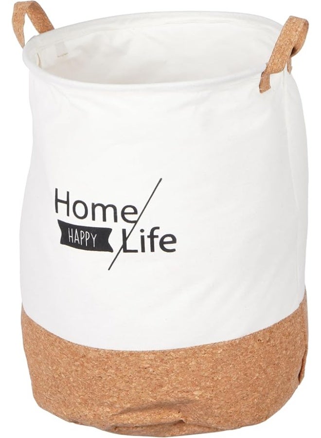 Waterproof laundry basket, liquid and odor resistant, durable and foldable fabric clothes organizer with a modern, space-saving design for bedrooms and bathrooms. - Image 1