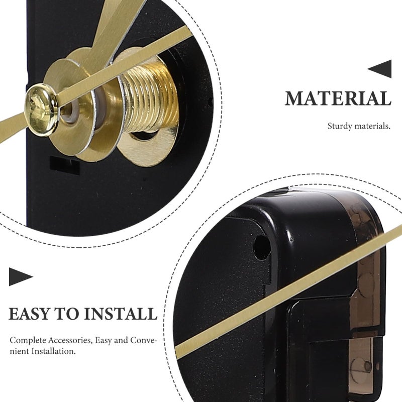 Clock Mechanism Kit with Replaceable Hands Mute Compact Easy Installation for Wall Clocks Craft and Home Decor - Image 5