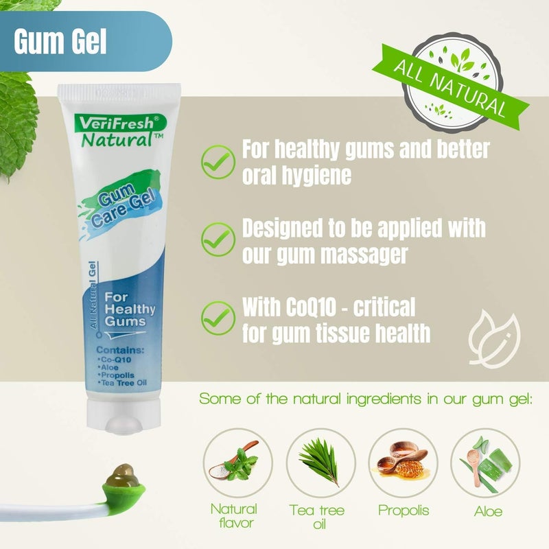 VeriFresh Gum Stimulator/Massager and All Natural Gum Gel - - Gum Care Kit for Healthy Gums - Image 5