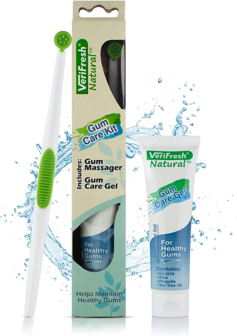VeriFresh Gum Stimulator/Massager and All Natural Gum Gel - - Gum Care Kit for Healthy Gums - Image 1