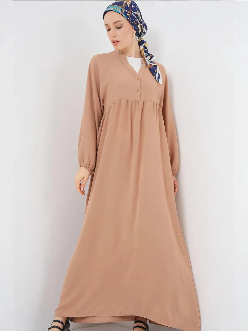 BIG DART BDART V-Neck Buttoned Maxi Dress