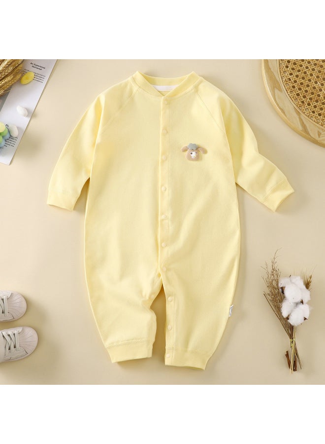 Baby One-piece Clothes, Pure Cotton, Newborn Baby Clothes, Spring & Fall Boneless Bottoming Intimates, Pajamas, Outing Clothes