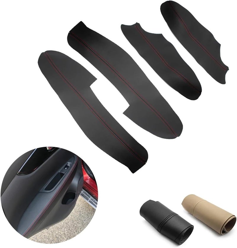 QASULER Microfiber Leather Door Handle Cover for Nissan Qashqai J11 - Image 4