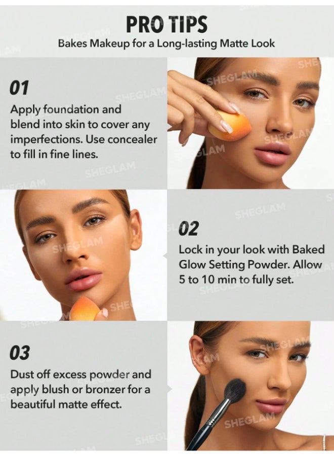 SHEGLAM Baked Glow Setting Powder Light Pink - Image 3