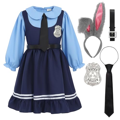POEWAUVE Halloween Costume for Girls Halloween Cosplay Dress Headband M - Image 1