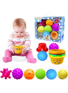 ROHSCE Sensory Balls for Baby, Infant Toys 6-12 Months, Textured Multi Balls for Toddlers 1-3 Colorful Soft Squeezy Bath Toys with Stacking Cups Montessori Toys for Babies Juguetes Para Bebes de 0 a 6 Meses  - Image 1