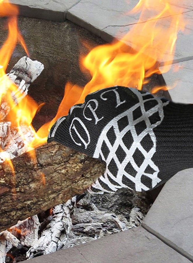 DPT Heat Resistant GLoves, Barbecue gloves, Black, Size 32 Cm - Image 2