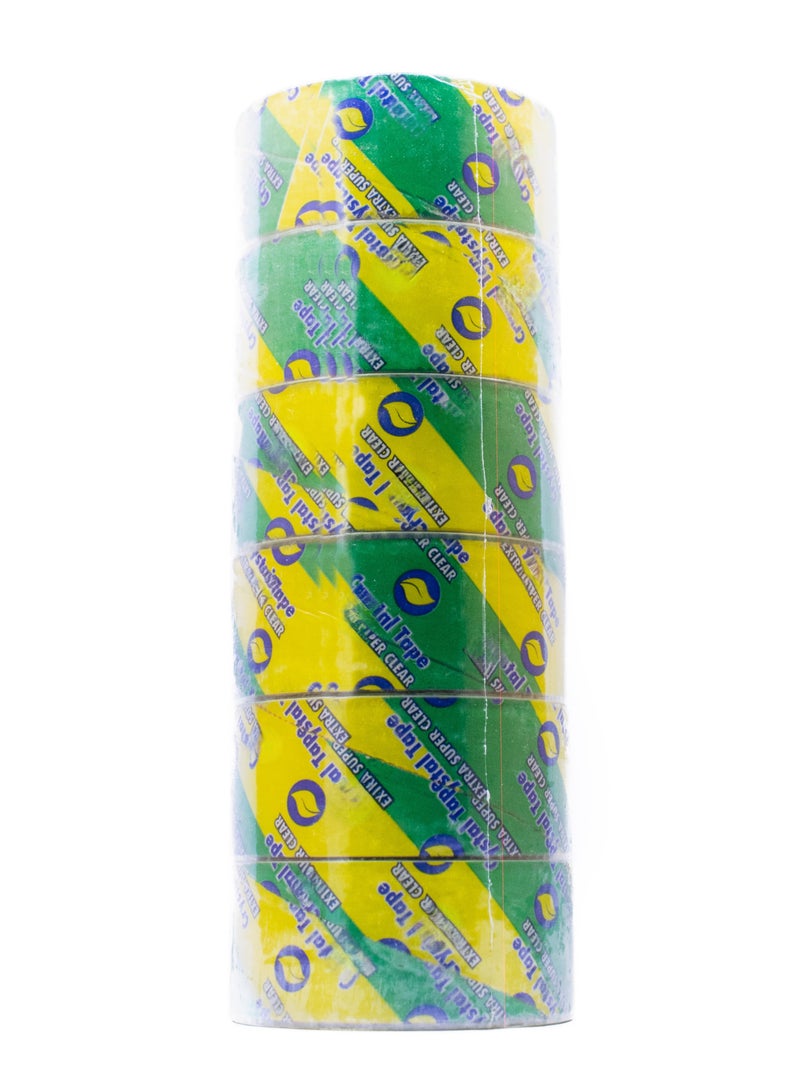 6 Rolls of Strong Tape (Sellotape) High Quality - 45m x 4.2cm, Super Strong Adhesive for Packaging and Shipping, Waterproof and High Adhesive. - Image 2