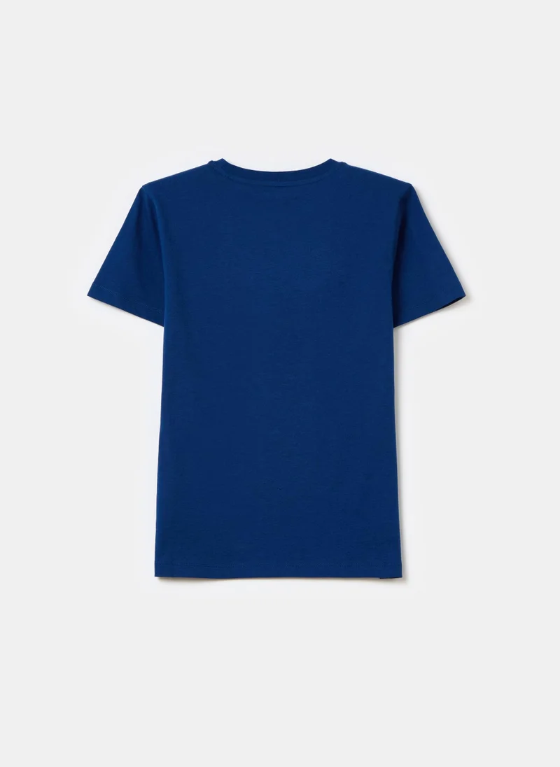 Ovs Solid Colour Cotton T-Shirt