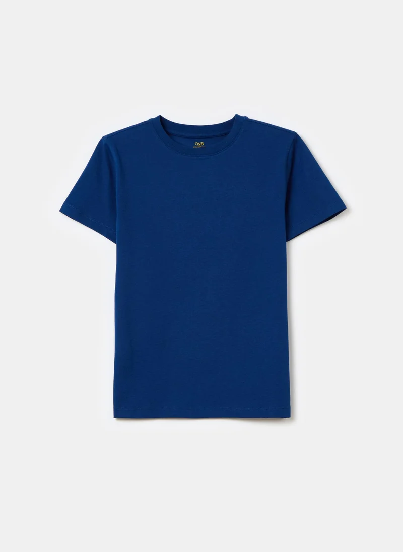 Ovs Solid Colour Cotton T-Shirt