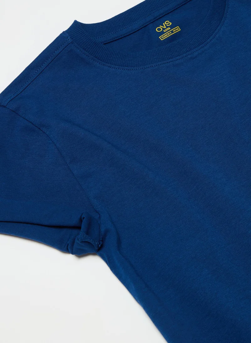 او في اس Solid Colour  T-Shirt