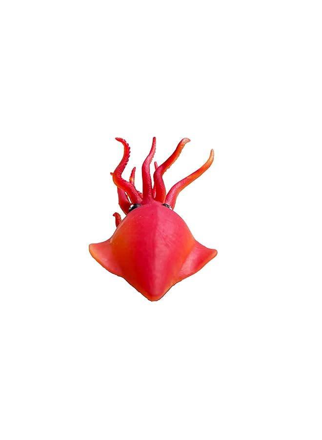 macmerise Galaxy Squid Realistic Toy Figure With Long Tentacles And Large Eyes Reddish Pink - Image 5