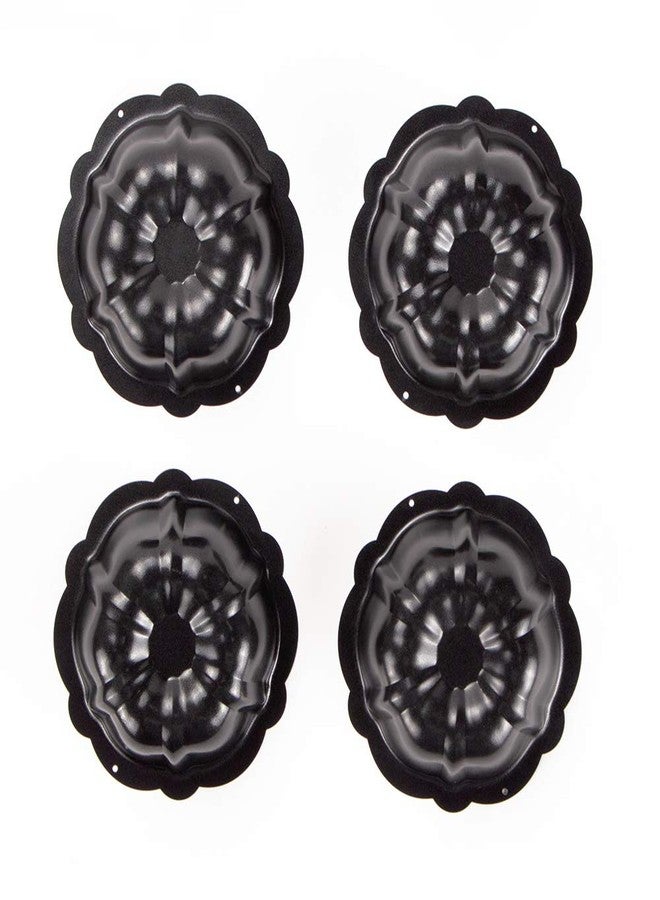 Webake Mini Cake Pan Nonstick Fluted Cake Pan 4 Inch Carbon Steel Baking Cup Mold for Buntcake, Bavarois, Brownie, Cupcake, Pudding Canele, Pack of 4 - Image 2