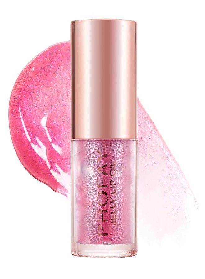 PHOFAY MAKE UP Juicy-Gloss Tinted Deep Hydration, Non-Sticky Lip Oil Gloss Repair for Dry Lips (02#) - Image 1