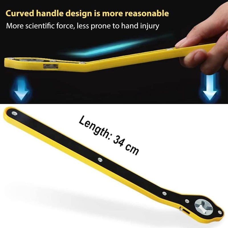 JB Export High-Leverage Car Jack Wrench - Heavy-Duty Universal Lug Nut Wrench for Vehicle Maintenance 360 forward and reverse knob Labor-Saving designScissor Jack Lift Speed Handle Tool Jack - Image 2