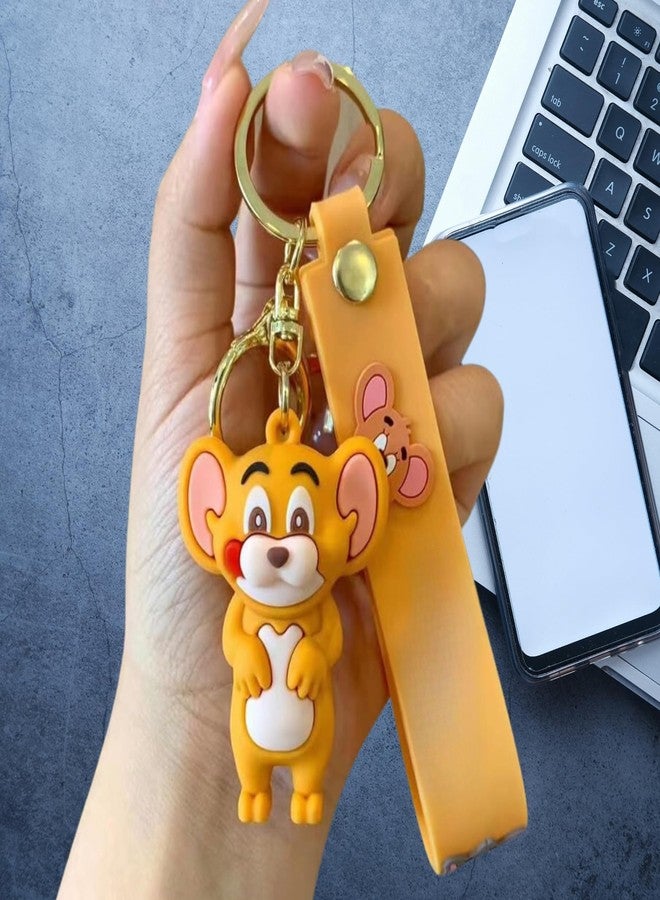 Mallexo 3D Jerry Model Keychain Set For Girls and Boys 1PCs Cartoon Scooter Bike Keychains and Keyrings for Girls Keychains Set Gifts For Womens and Mens Keychain for bags, bike, Car, Luggage - Image 3