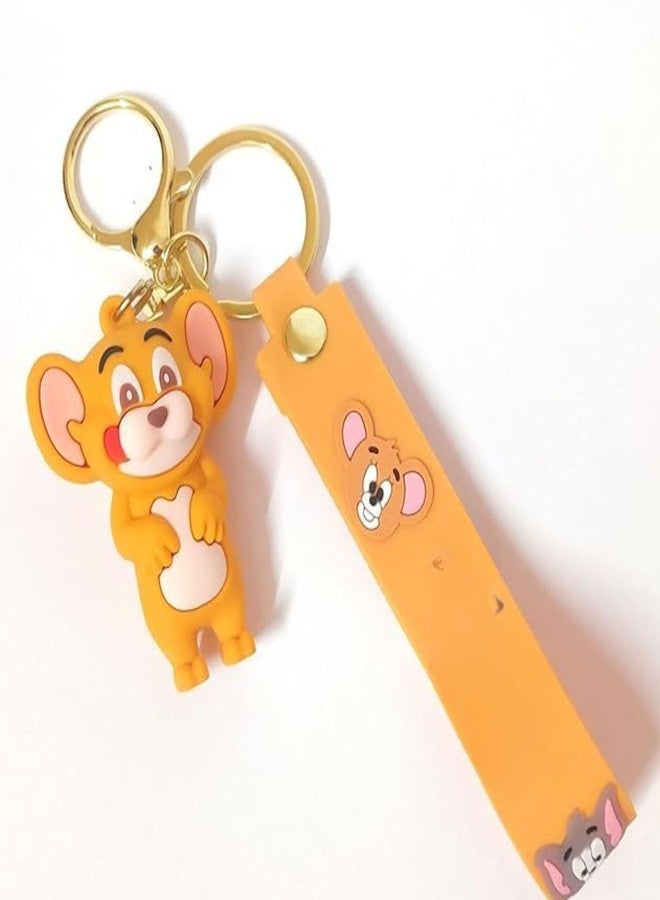 Mallexo 3D Jerry Model Keychain Set For Girls and Boys 1PCs Cartoon Scooter Bike Keychains and Keyrings for Girls Keychains Set Gifts For Womens and Mens Keychain for bags, bike, Car, Luggage - Image 4