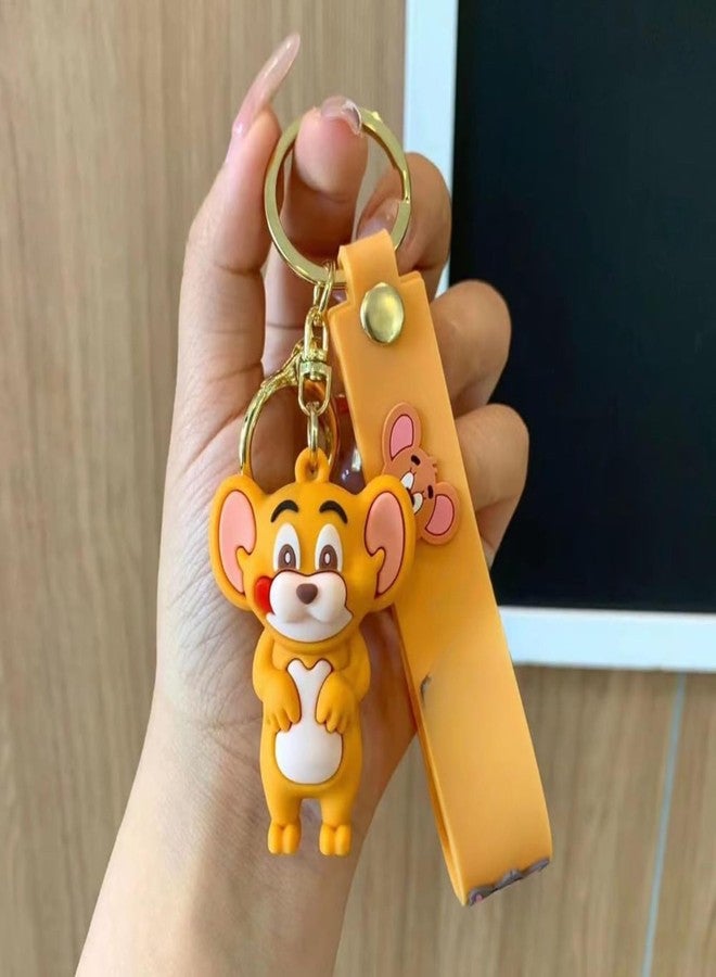 Mallexo 3D Jerry Model Keychain Set For Girls and Boys 1PCs Cartoon Scooter Bike Keychains and Keyrings for Girls Keychains Set Gifts For Womens and Mens Keychain for bags, bike, Car, Luggage - Image 5