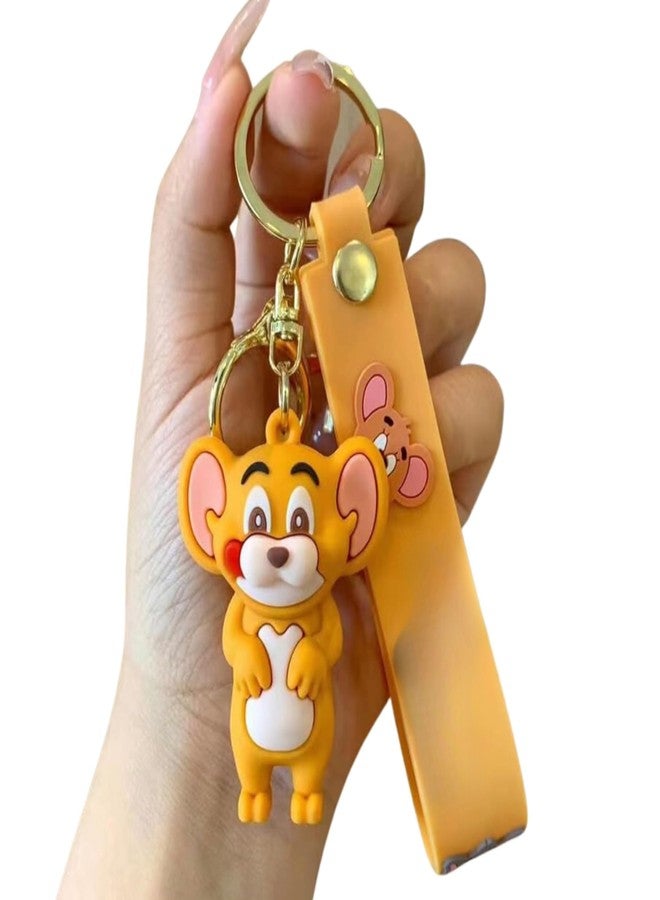Mallexo 3D Jerry Model Keychain Set For Girls and Boys 1PCs Cartoon Scooter Bike Keychains and Keyrings for Girls Keychains Set Gifts For Womens and Mens Keychain for bags, bike, Car, Luggage - Image 2