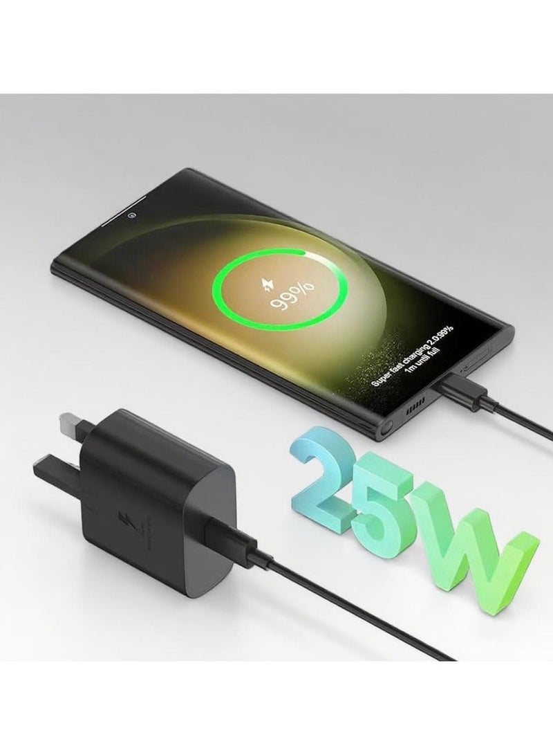 Concretization Fast Charger Compatible with Samsung- 25W USB C Wall Charger with 6FT C to C Cable, Fast Charger Type C, USB C Plug, Fast Charging for Samsung Ultra S25/S24/S23/S22/S21,Galaxy A54,Note20 - Image 2