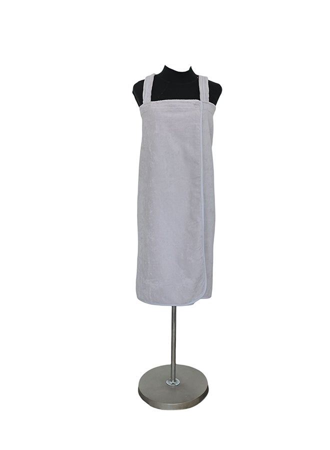 SAF by ARAMS Shower Wrap Towel – 100% Cotton, Soft & Super Absorbent, Free Size With Adjustable Straps In Off-White Color  - Image 1