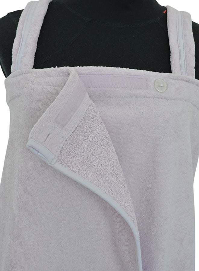 SAF by ARAMS Shower Wrap Towel – 100% Cotton, Soft & Super Absorbent, Free Size With Adjustable Straps In Off-White Color  - Image 3